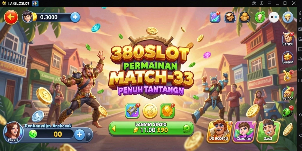 Tangkapan layar 380SLOT menampilkan gameplay Match-3 yang memikat.