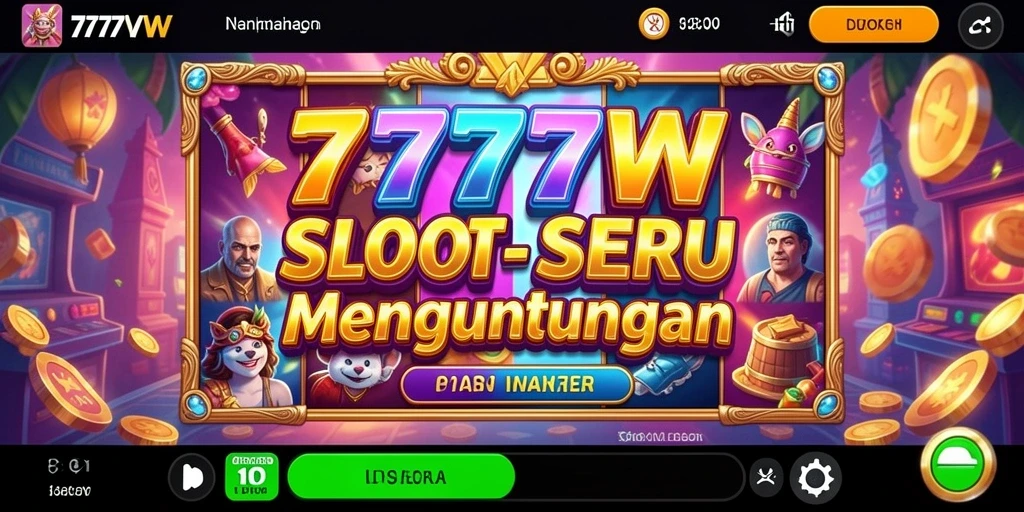 Tampilan gameplay menarik dari 7777W yang penuh warna.