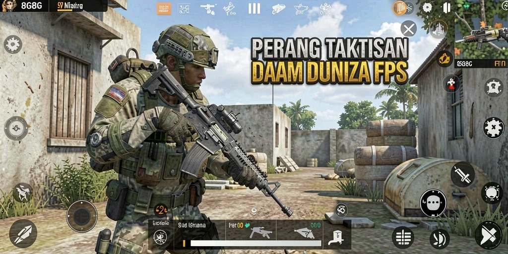 Tampilan gameplay 8G8G dengan aksi tembak-menembak yang intens.