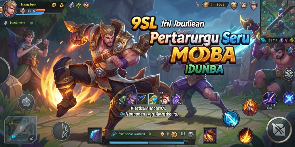 Tampilan gameplay seru di arena MOBA 9SL.