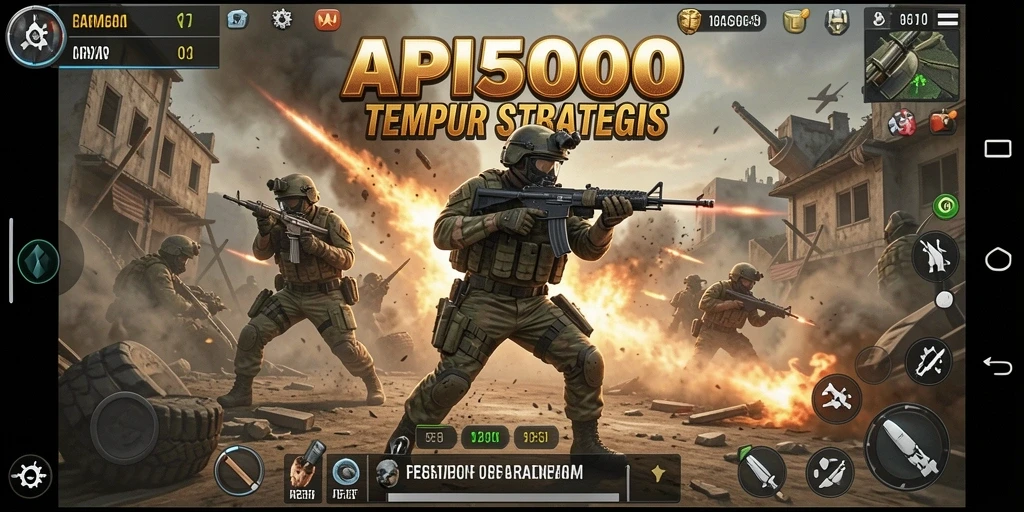 Tampilan utama gameplay API5000 dengan intensitas pertempuran yang tinggi.