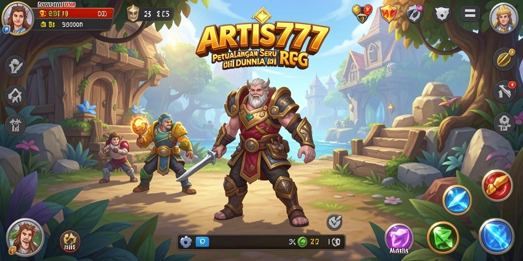 Tangkapan layar menunjukkan aksi seru dalam gameplay RPG ARTIS777.