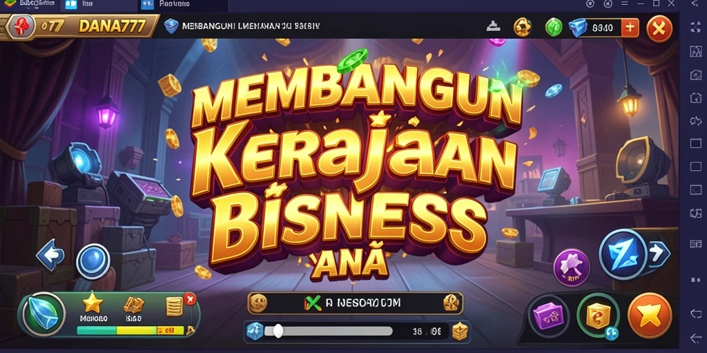 Screenshot gameplay DANA777 yang menunjukkan manajemen bisnis yang seru.