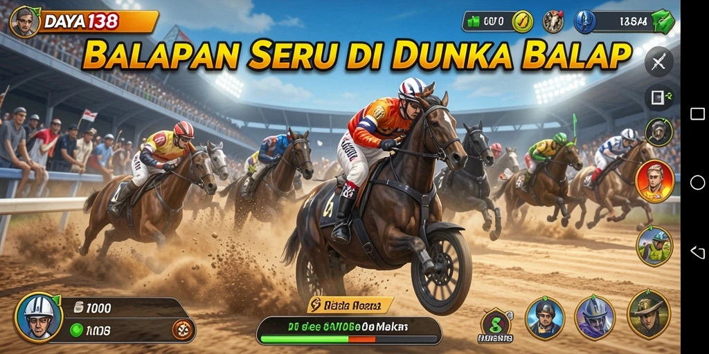 Screenshot gameplay DAYA138 yang menampilkan aksi balapan yang seru.