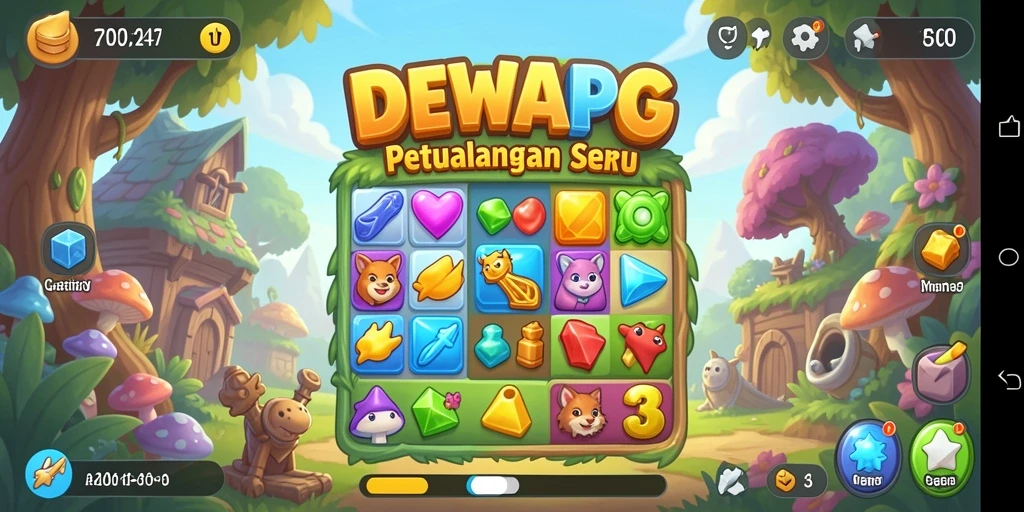 Tampilan menarik dari gameplay DEWAPG yang menantang.