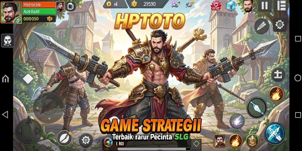 Tampilan gameplay HPTOTO yang menampilkan strategi pertempuran yang menarik.