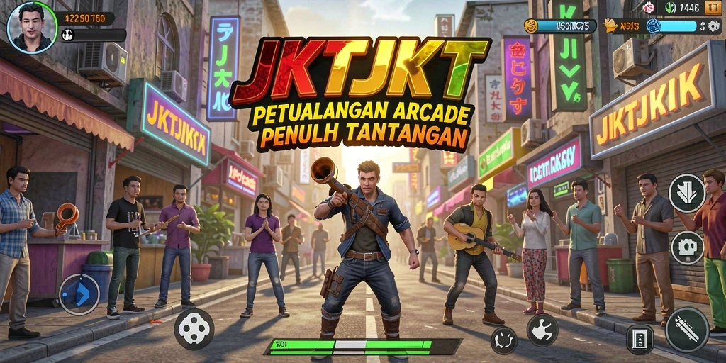 Screenshot gameplay JKTJKT yang seru dengan grafis menawan.