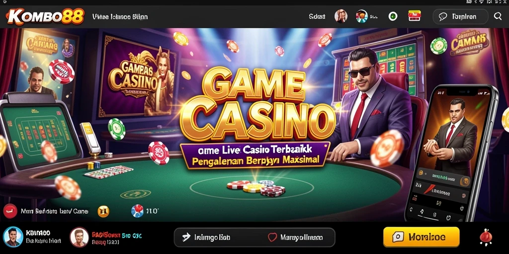Tampilan menarik dari gameplay Live Casino KOMBO88.
