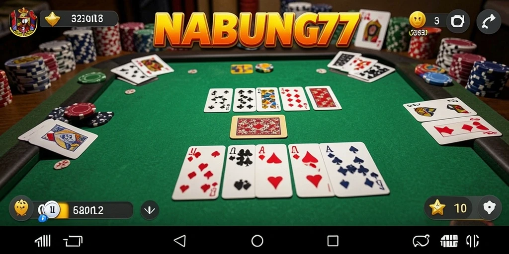 Tampilan gameplay Gaple yang seru dan interaktif di NABUNG77.
