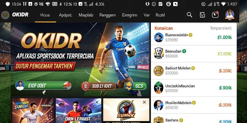 Screenshot OKIDR menampilkan antarmuka taruhan yang menarik dan informatif.