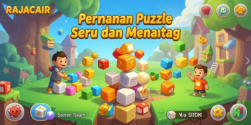 Tampilan gameplay puzzle seru di RAJACAIR yang menantang dan menarik.