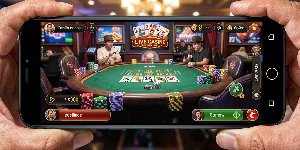 Screenshot gameplay RR33 menunjukkan dealer profesional dan suasana Live Casino yang mendebarkan.