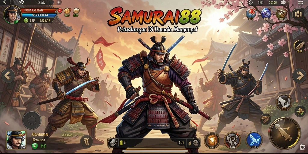 Tampilan gameplay SAMURAI88 yang menegangkan di dunia samurai.