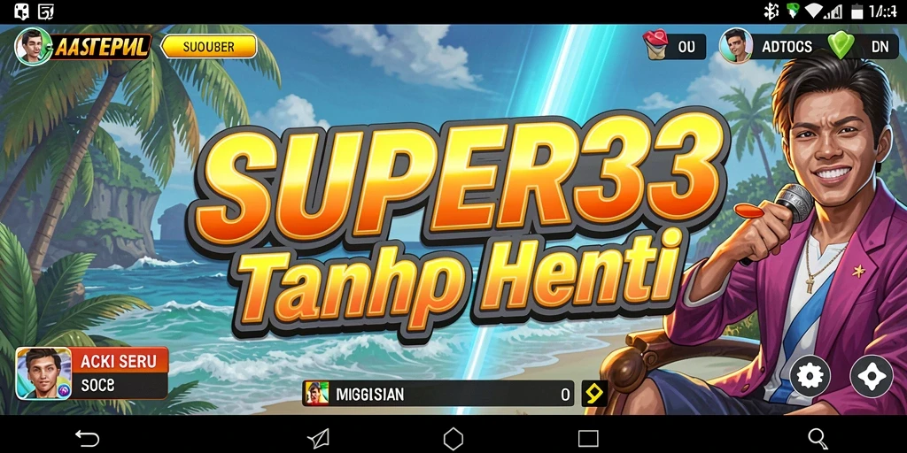 Screenshot gameplay SUPER33 menampilkan aksi mendebarkan dan pertarungan yang intens.