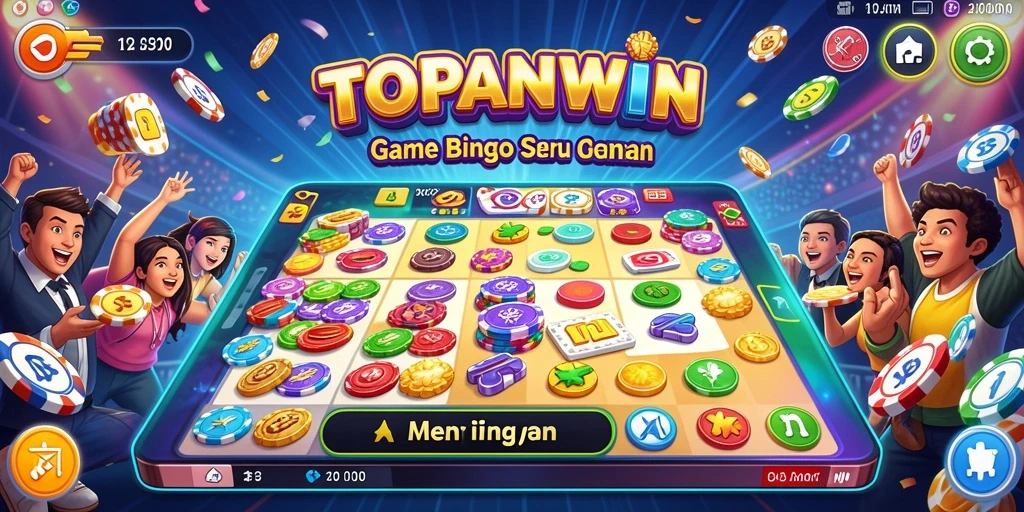 Tampilan gameplay seru dalam game Bingo TOPANWIN.