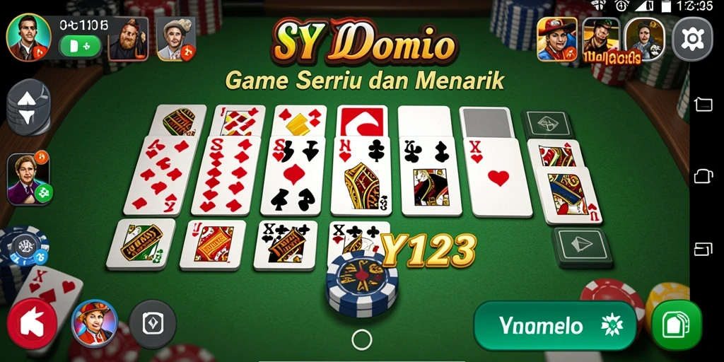 Gameplay YY123 yang seru dan menegangkan dalam permainan Domino.